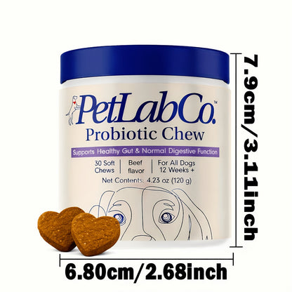 Friandises probiotiques et prébiotiques à mâcher pour chien, ingrédients naturels, soutient la santé intestinale, la digestion et la qualité de vie - 1 paquet ou 3 paquets, meilleur rapport qualité-prix