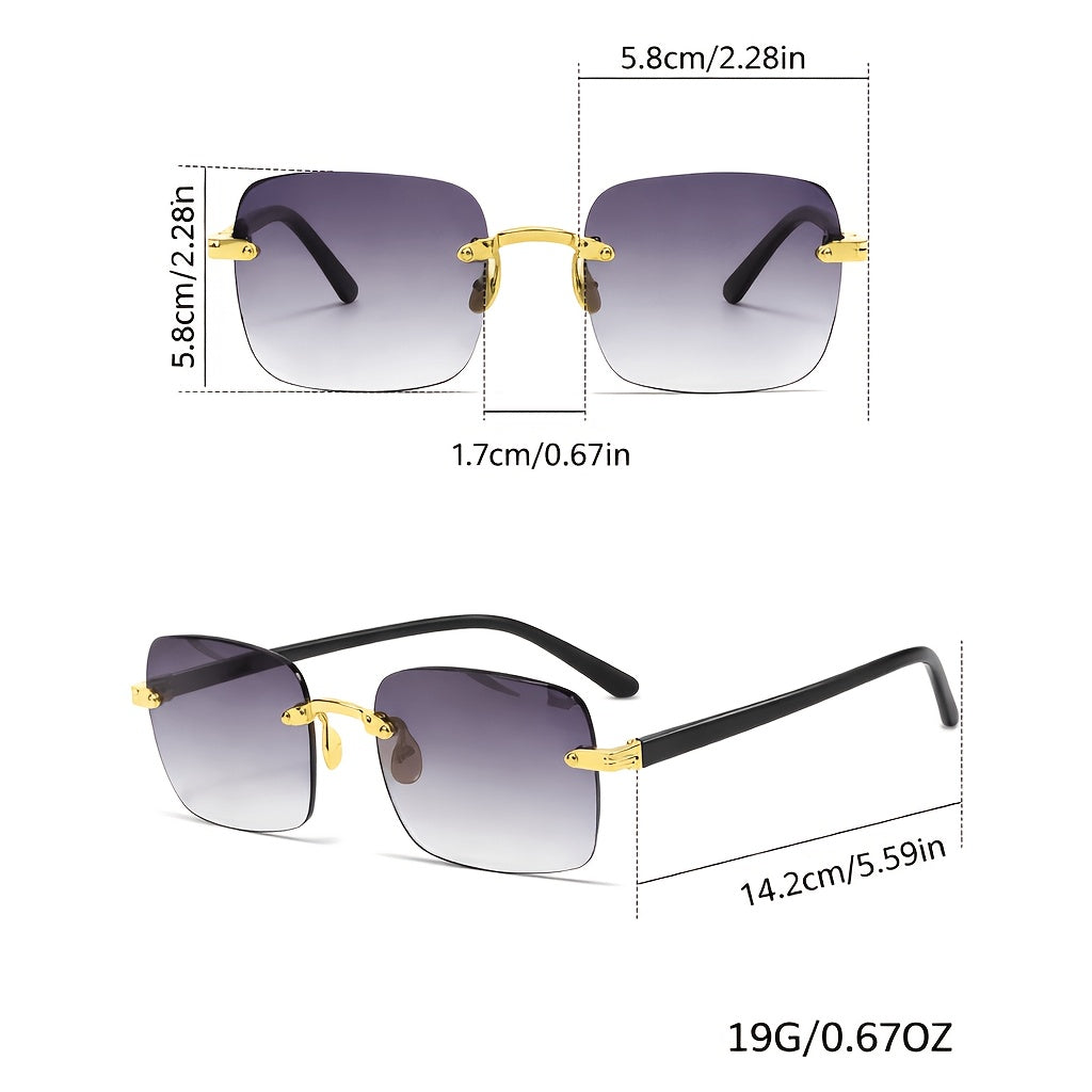 Lot de 3 lunettes photochromiques pour hommes et femmes - Verres à teinte variable auto-ajustables, monture carrée sans cadre, protection UV400, résistantes aux rayures, pour la conduite, la lecture et l'usage quotidien