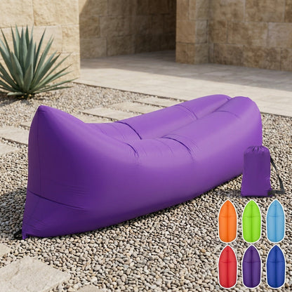 Fauteuil gonflable pliable, canapé pneumatique portable pour camping, plage, festivals, réunions en plein air, gonflage rapide, adultes, violet, bleu, vert, noir, rouge, jaune, orange