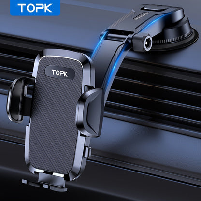 Support téléphone voiture – Fixation tableau de bord et pare-brise rotative à 360° améliorée, support universel mains libres compatible iPhone 15 14 13, Samsung Galaxy, téléphones Android | Velora
