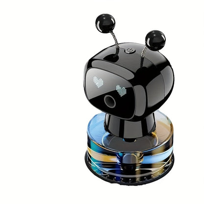 Désodorisant pour voiture robot intelligent, rechargeable par USB, pulvérisation automatique, écran d'expression IA, diffuseur de parfum automatique réglable sur 4 niveaux, décoration de voiture, cadeau