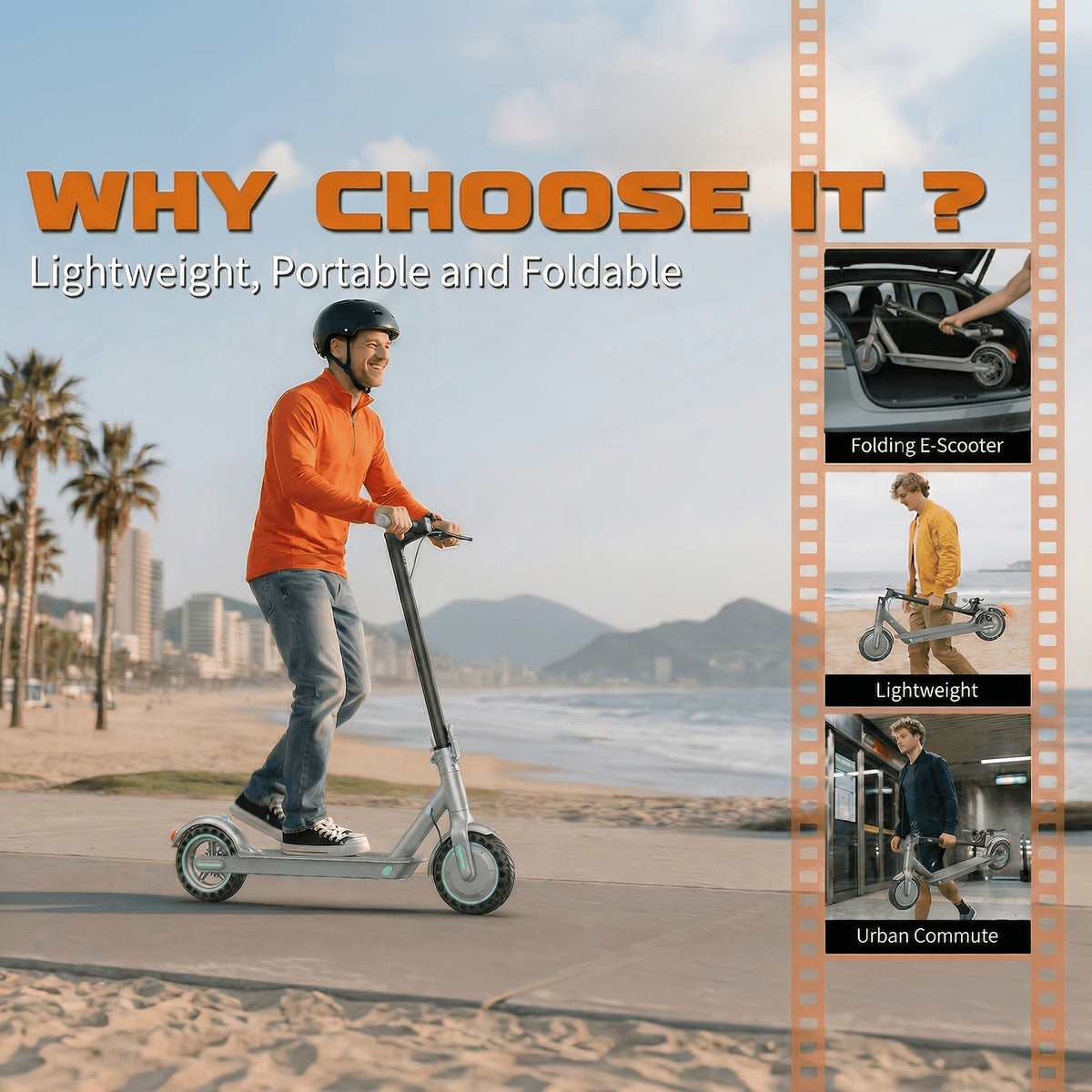 Trottinette électrique pliable 350W pour adultes - Vitesse maximale 30 km/h, batterie 7,8Ah autonomie 20 km, pneus pleins 8,5", écran LED intelligent, double frein | E-trottinette de ville légère, cadeau d'anniversaire