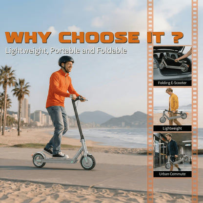 Trottinette électrique pliable 350W pour adultes - Vitesse maximale 30 km/h, batterie 7,8Ah autonomie 20 km, pneus pleins 8,5", écran LED intelligent, double frein | E-trottinette de ville légère, cadeau d'anniversaire