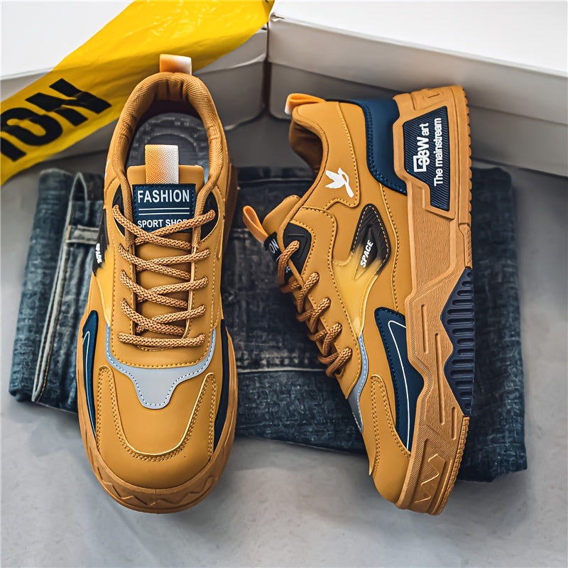 Baskets de skateboard à semelle épaisse pour homme, chaussures en toile tendance, basses, pour le sport, les loisirs et les voyages, kaki noir, pointures US 6,5-11,5