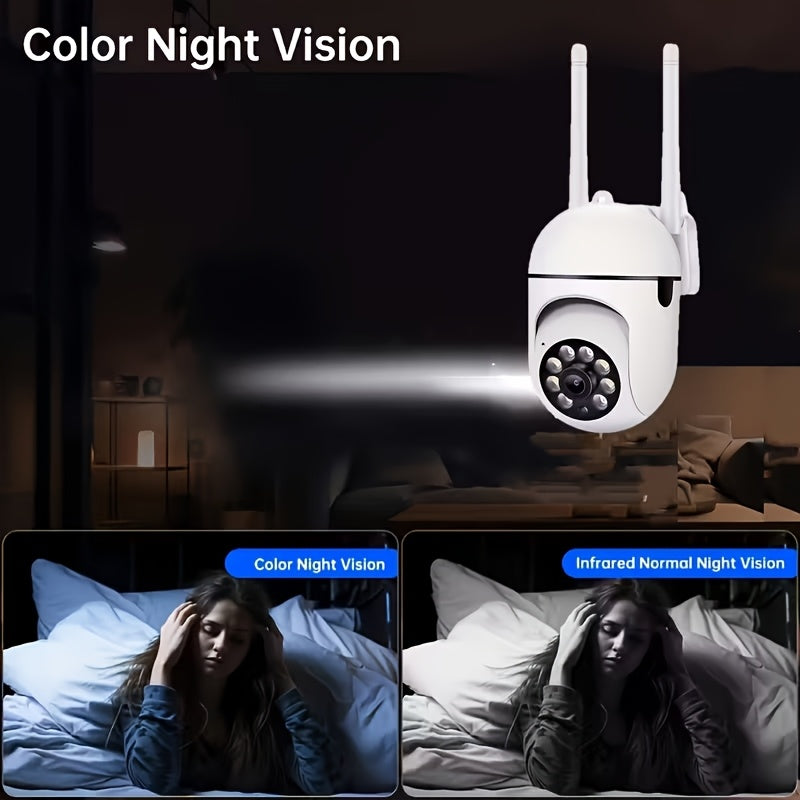 Lot de 6 caméras de sécurité WiFi Full HD 1080p avec rotation panoramique à 355°, vision nocturne, audio bidirectionnel et détection de mouvement – Caméra de sécurité intérieure sans fil, alimentée par USB, compatible avec smartphone