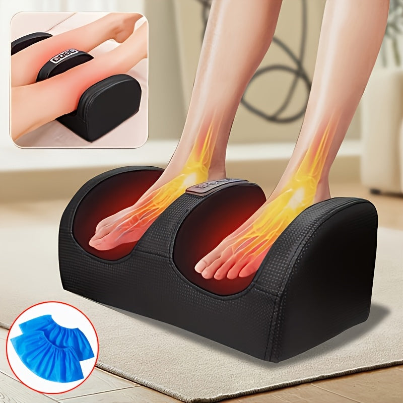 Masseur de pieds électrique avec chaleur – Pétrissage profond et compression pour jambes, pieds et bras, usage à domicile et au bureau, modèles multiples avec housses de pieds
