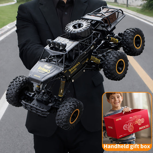 Camion monstre radiocommandé tout-terrain à six roues en alliage, échelle 1:10, 2,4 GHz, véhicule d'escalade, batterie 1200 mAh, lumières LED, amortisseurs indépendants, modèle en coffret cadeau 9219
