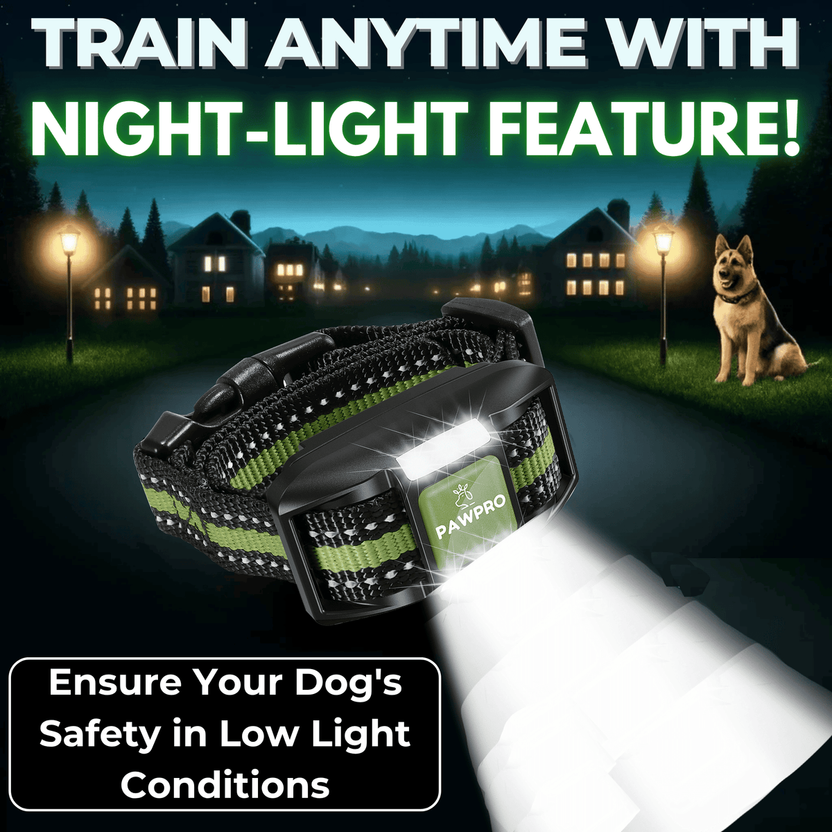 Collier de dressage pour chien avec télécommande, portée de 6 km – 124 niveaux réglables, 4 modes (bip, vibration, choc, veilleuse), collier électronique rechargeable pour chiens de 2 à 61 kg, avec guide de dressage