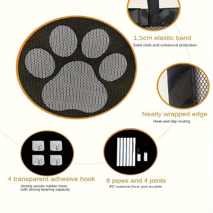 Barrière de sécurité pliable et portable pour animaux – Filet d'isolation en maille pliable pour portes intérieures, escaliers et pièces, disponible en petites et grandes tailles
