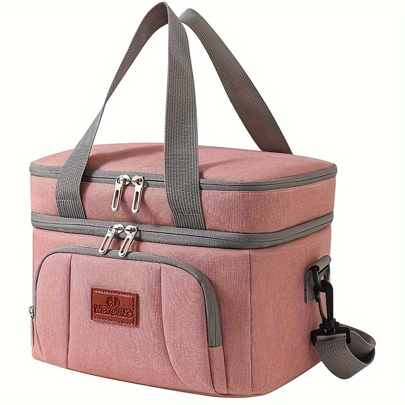 Sac à déjeuner isotherme en tissu Oxford – Sac thermique portable pour le travail, l'école et les pique-niques – Sac à lunch polyvalent pour collations, plats à emporter et préparation de repas – Étanche et réutilisable, 4 couleurs