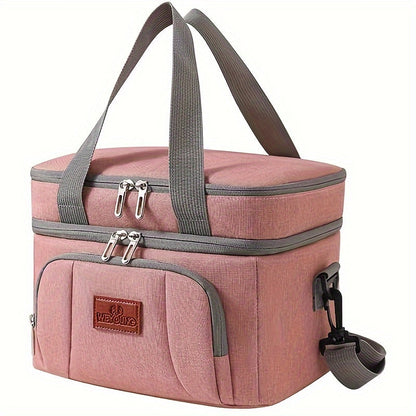 Sac à déjeuner isotherme en tissu Oxford – Sac thermique portable pour le travail, l'école et les pique-niques – Sac à lunch polyvalent pour collations, plats à emporter et préparation de repas – Étanche et réutilisable, 4 couleurs