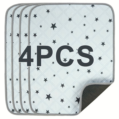 Tapis de dressage lavable pour chien, lot de 2 ou 4, alèse réutilisable anti-fuite à motif d'étoiles pour chiots et chats, tapis d'éducation absorbant et antidérapant pour cage, canapé et siège de voiture, 61 x 46 cm