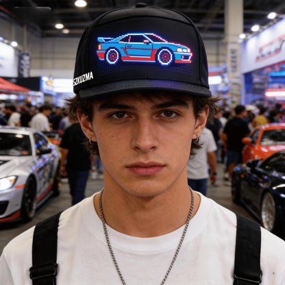 Casquette LED programmable contrôlée par application avec texte défilant et animation, casquette lumineuse unisexe réglable, intelligente, pour fête, mariage, Saint-Valentin, carnaval, festival, hommes et femmes