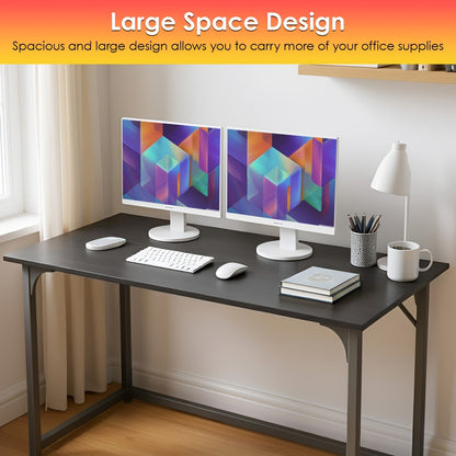 Bureau d'ordinateur 32/39/47 pouces – Bureau moderne pour écriture et gaming avec cadre en métal robuste, poste de travail pour bureau à domicile, PC, ordinateur portable et moniteur, 3 tailles disponibles