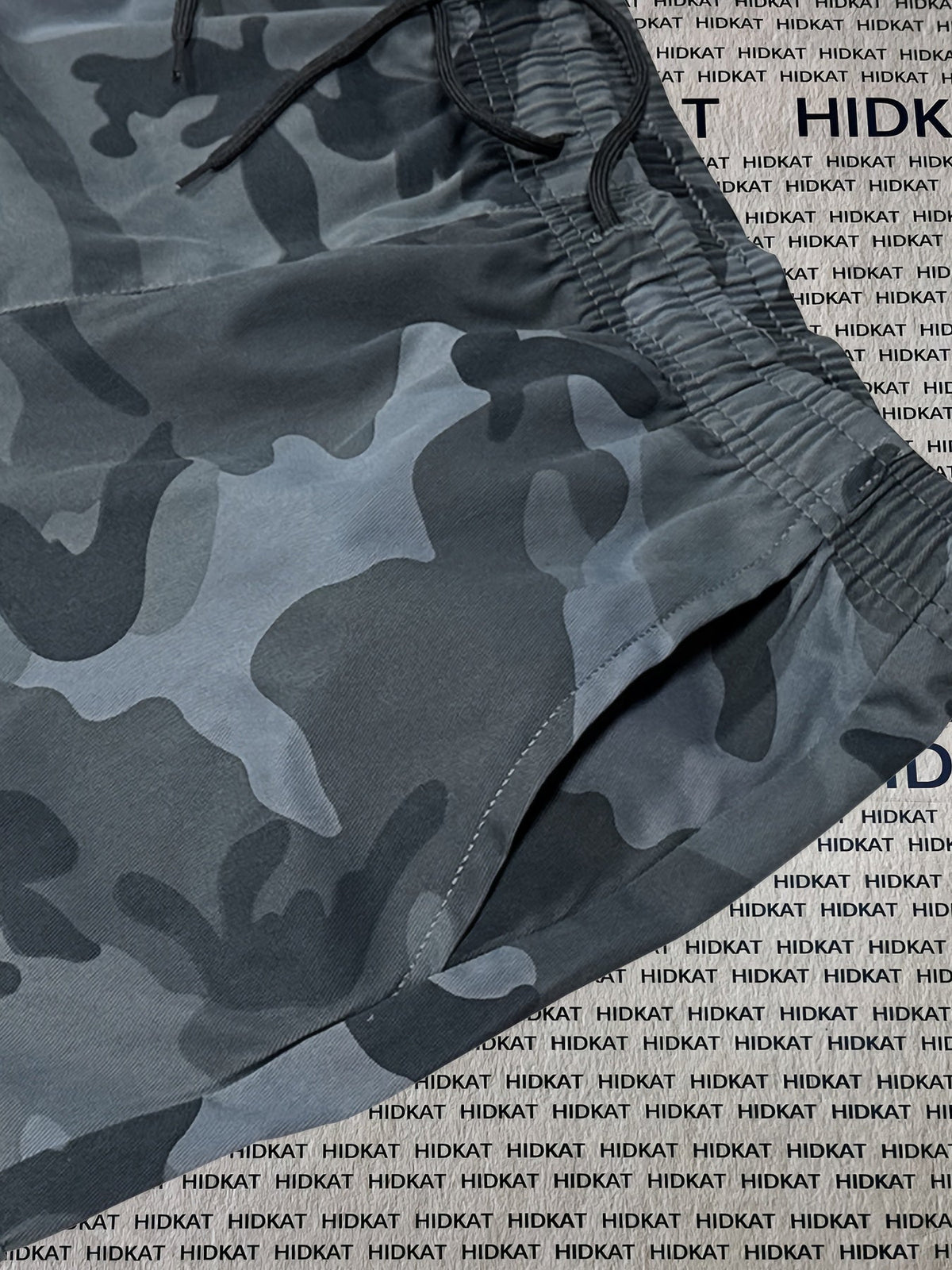Pantalon cargo camouflage pour femme – Pantalon long décontracté pour la randonnée et le plein air, léger et respirant, multipoches, taille élastique, XS-XXL, camouflage