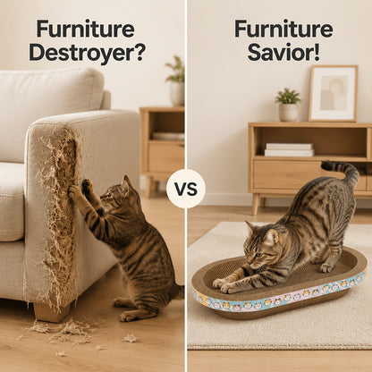 Grand griffoir ovale pour chat avec espace de repos spacieux - Tapis durable pour griffer, faire la sieste et jouer, adapté aux chats de toutes tailles et aux foyers multi-chats, satisfait l'instinct naturel de griffade, usage quotidien, rose