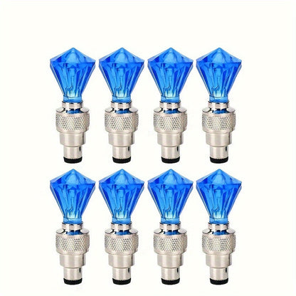 Bouchons de valve de pneu LED avec effet lumineux respirant et cheval au galop, 4/8/16 pièces, capuchons de valve de roue lumineux pour voiture, moto, vélo – Lumière de roue « Wind Fire », protection UV et antidéflagrante – Vert, rouge, bleu, squelette