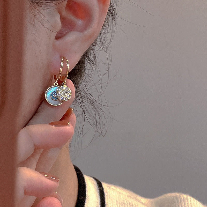 Boucles d'oreilles pendantes bohèmes vintage pour femmes - Boucles d'oreilles pendantes en zircone cubique plaqué or 18 carats avec crochets en argent sterling 925, bijoux fantaisie bohèmes élégants pour le quotidien, cadeau parfait pour elle