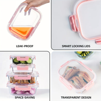 Borosilicate Glass Food Storage Containers 24-Pack (12 Bowls + 12 Airtight Lids) – Meal Prep Glass Bowls, Microwave & Dishwasher & Freezer Safe, BPA Free, Multi-Color Lids for Kitchen & Lunch