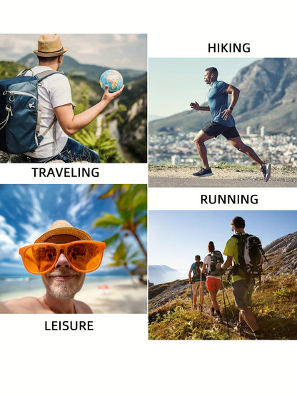 Lot de 3 t-shirts de sport pour homme, col rond, manches courtes, séchage rapide, protection UPF 50+, évacuation de l'humidité, kaki/orange/jaune, tailles S-3XL pour natation, plage, sports en plein air, pêche, randonnée