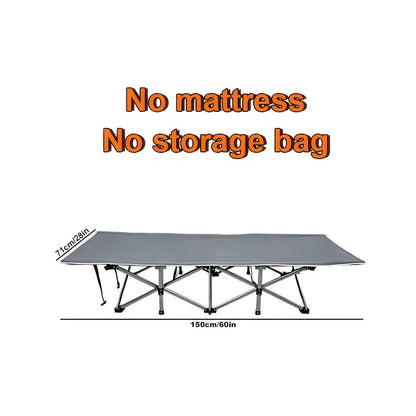 Lit d'appoint pliant robuste et lit de camp – Capacité de 256/347 kg, options de 170 cm/200 cm, matelas en option, lit de voyage portable pour adultes pour le camping, la terrasse et les invités