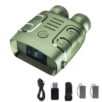 Jumelles de vision nocturne 2,5K HD – Zoom 10x, distance de visualisation de 800 m, écran 2,4", enregistrement photo et vidéo, pour la pêche, le camping, le bateau et la chasse, cadeau pratique pour hommes