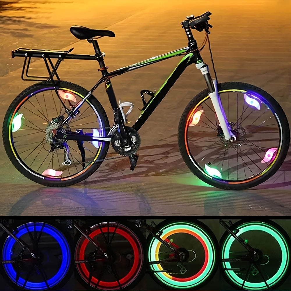 LED Bike Spoke Lights 8 Pack Bicycle Wheel Tire Lights Waterproof Safety Night Riding Lights Visible 360° for Road Mountain Bike Adults Kids Men Women Cycling Accessories Gift