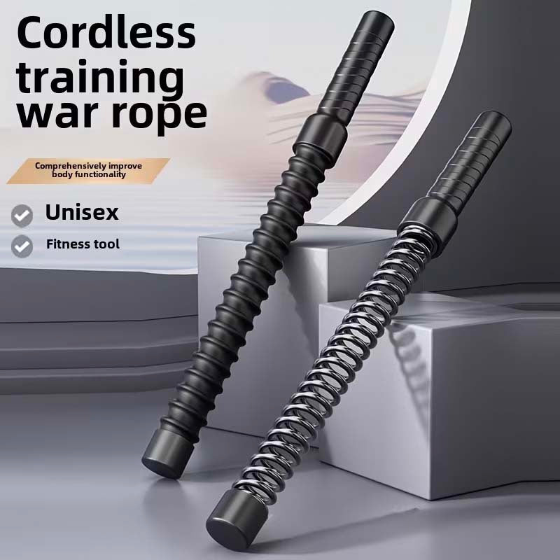 Lot de 2 cordes de combat sans corde – Cordes d'exercice lestées portables sans fil pour entraînement HIIT à domicile, cardio, corps complet, bras, épaules, abdominaux et jambes pour adultes et débutants