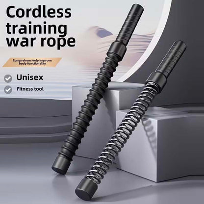 Lot de 2 cordes de combat sans corde – Cordes d'exercice lestées portables sans fil pour entraînement HIIT à domicile, cardio, corps complet, bras, épaules, abdominaux et jambes pour adultes et débutants