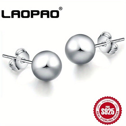 Boucles d'oreilles puces en argent sterling S925, 10 mm, design minimaliste et simple, hypoallergéniques, bijoux de piercing pour usage quotidien, cadeau pour femmes et filles