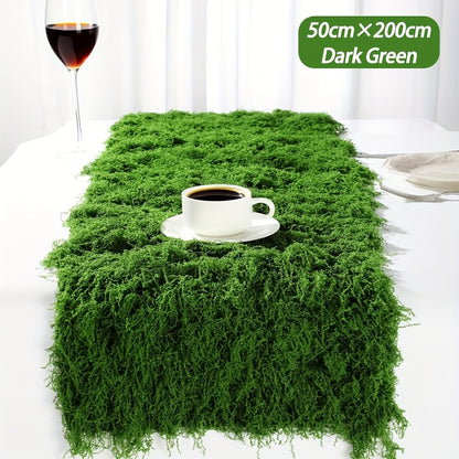 Rouleau de tapis de mousse artificielle 50x200 cm – Faux gazon pour mur, jardin, mariage, toit et décoration intérieure/extérieure, découpable et facile à entretenir