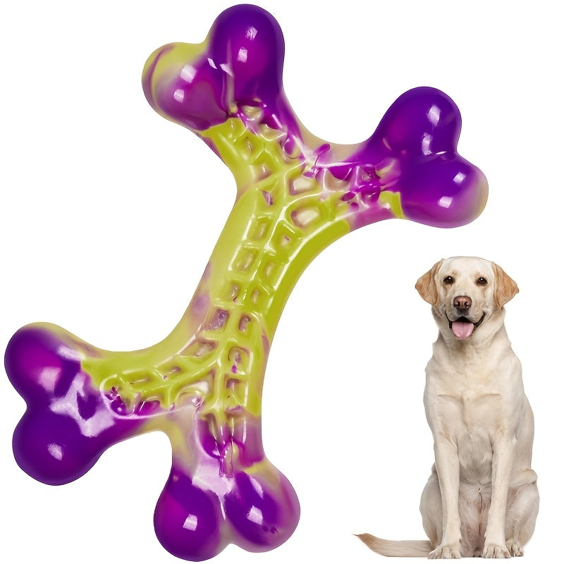Jouets à mâcher ultra-résistants pour chiens destructeurs - Os en nylon indestructible pour grandes et moyennes races, jouet de dentition pour chiot, arômes bœuf et beurre de cacahuète, occupe les chiens