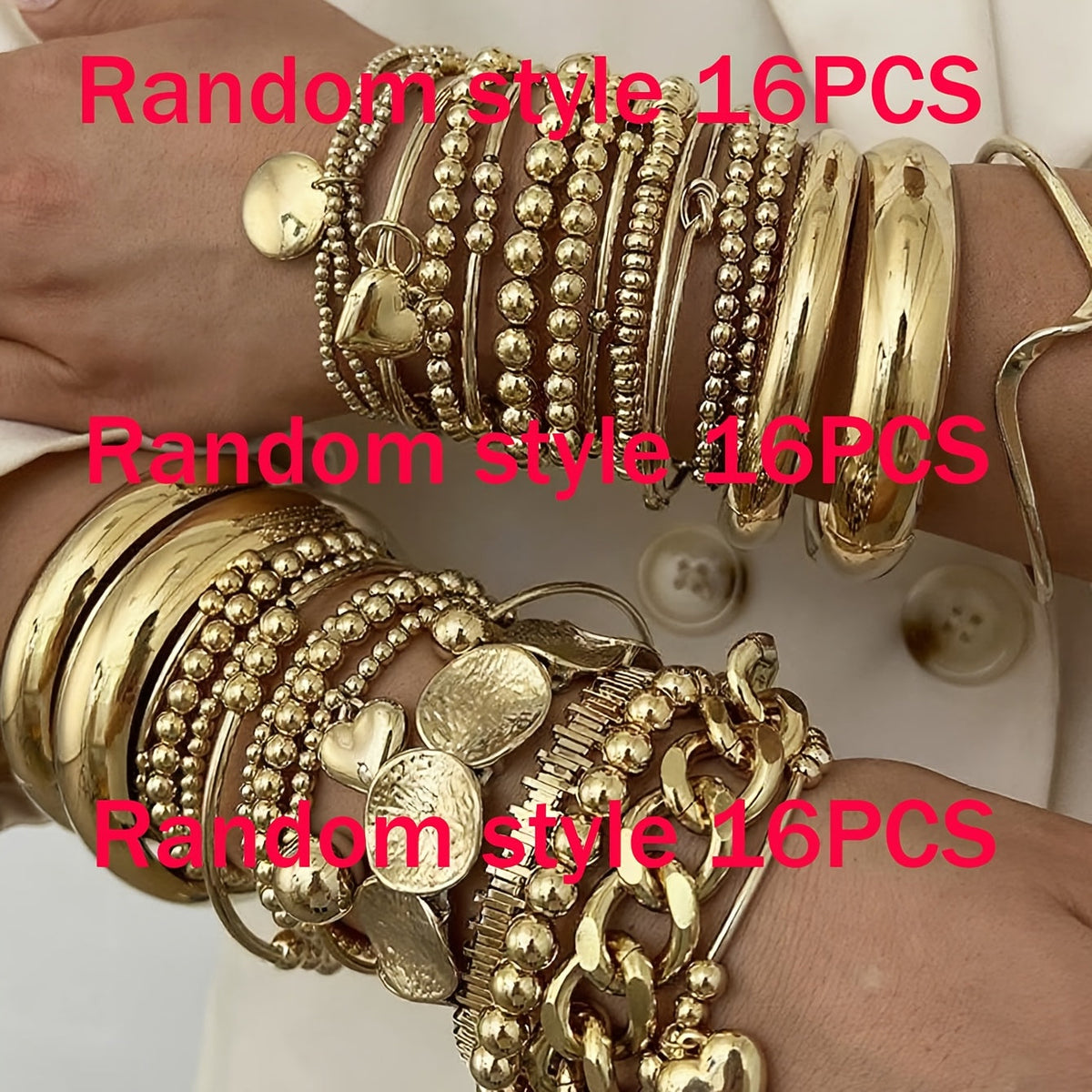 Ensemble de bracelets à breloques vintage avec nœud et imprimé léopard pour femme – Bracelets bohèmes en cordon irrégulier, styles et couleurs aléatoires, argent et or, lot de 7 ou 16 pièces pour les vacances et le quotidien