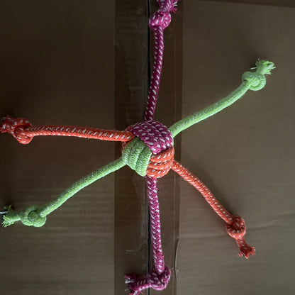 Lot de 2 jouets corde robustes pour chiens destructeurs – Jouet de traction ultra-résistant avec coutures renforcées, corde non toxique pour le nettoyage des dents des chiots et chiens adultes, alternative durable à l'os à mâcher