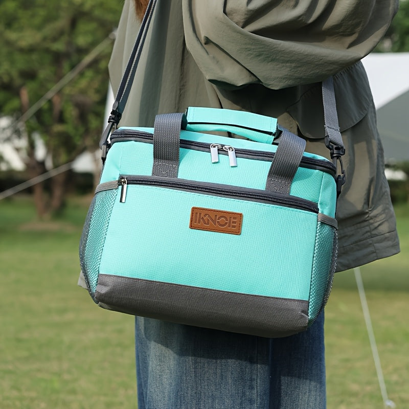 Sac à lunch isotherme pliable et portable, sac fourre-tout pour boîte à bento, doublure en aluminium étanche gardant les aliments frais et froids pour le travail, les voyages, les pique-niques et l'école