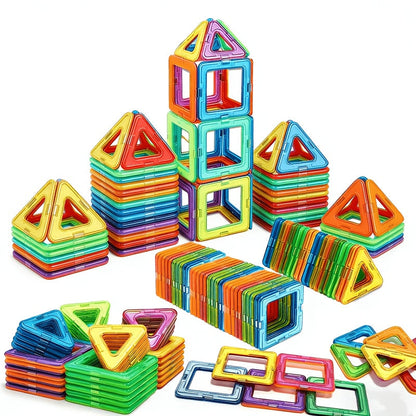 Ensemble de 30 blocs de construction magnétiques pour enfants – Grands carreaux à empiler colorés, jouet éducatif STIM, apprentissage des formes et des couleurs, cadeau d'anniversaire ou de Noël pour tout-petits