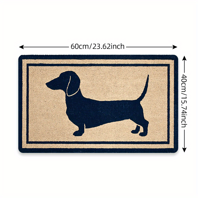 Diatomaceous Earth Dog Feeding Mat with Dachshund Silhouette – Splash-Proof Non-Slip Pet Bowl Mat, Fast-Drying & Easy to Clean, Indoor Dog Food Mat – Perfect Gift for Dog Lovers, 4 Sizes Available