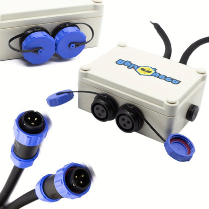 Kit de propulseur sous-marin sans balais U2 12-16V, poussée de 3,4 kg (7 lbs) avec ESC bidirectionnel 45A et télécommande – Moteur 500KV pour ROV, bateau de pêche, kayak, système de propulsion de bateau électrique (lot de 2 propulseurs)