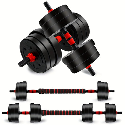 Set d'haltères réglables 10 kg & 20 kg pour hommes et femmes – Équipement de musculation pour salle de sport à domicile avec barre de connexion et disques pour entraînement de force, renforcement musculaire et remise en forme
