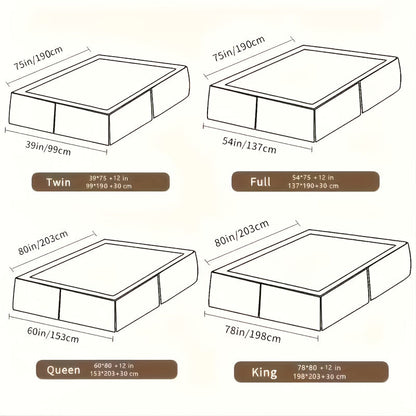 Drap de lit doux gaufré européen – Housse de matelas à poches profondes toutes saisons, literie ultra-douce lavable en machine pour lits une place, doubles, grand format et très grand format, protège-matelas chaud (sans taie d'oreiller)