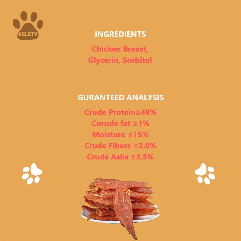 Friandises pour chiens au poulet séché - Vrai poulet séché pour chiens, riche en protéines et facile à digérer, collation saine et durable pour l'éducation des chiots et chiens adultes de toutes tailles.