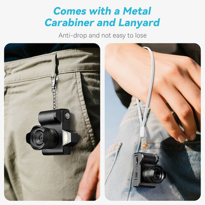 Mini caméra porte-clés 1080P HD 2MP avec carte mémoire 64 Go – Caméscope compact et portable de la taille d'un pouce, micro caméra de poche, cadeau idéal pour petite amie, petit ami, voyageurs et enfants