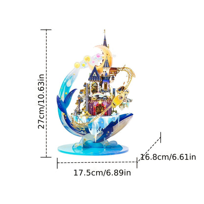Kit de modèle de parc d'attractions étoilé en métal 3D - Casse-tête éducatif pour adultes, décoration de bureau artisanale, cadeau d'anniversaire ou de Noël unique pour femmes, petite amie, adolescent - Star Playground