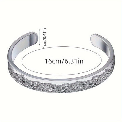Bracelet jonc ouvert réglable en mémoire d'un animal de compagnie pour les amoureux des animaux – Bijou commémoratif style vintage, bracelet argenté en forme de C, cadeau attentionné de sympathie et d'anniversaire pour la perte d'un animal