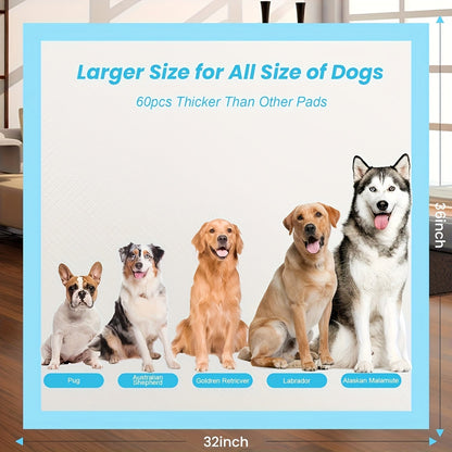 Alèses pour chiens XXXXL extra larges, 8 couches, super absorbantes, étanches et jetables pour le dressage des chiots – Paquet de 40/60/80/120 – Pour chiens, chats, lapins et usage post-opératoire – Velora