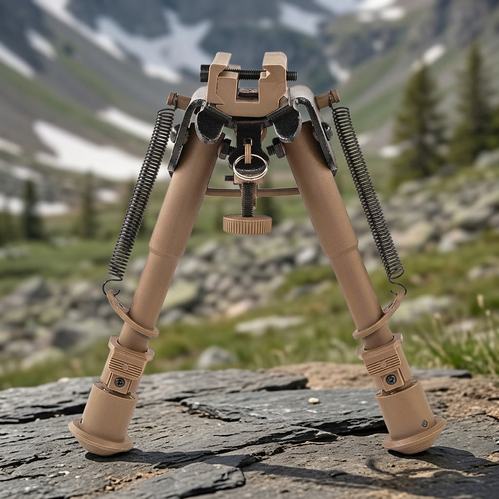 Bipied de tir réglable 6-9 pouces, 5 hauteurs, adaptateur à démontage rapide, pliable, rétractable, alliage d'aluminium léger, montage M-LOK, pieds en caoutchouc pour la chasse, le tir et les sports de plein air
