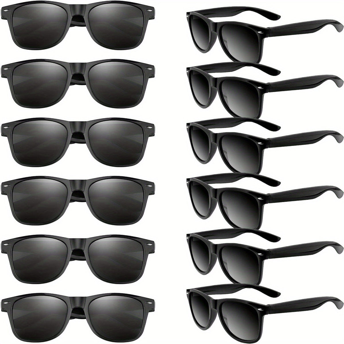 Lot de 12 lunettes de soleil néon colorées, verres incassables anti-UV400 pour adultes, idéales pour anniversaires, fêtes à la plage ou à la piscine, cadeaux d'invités.