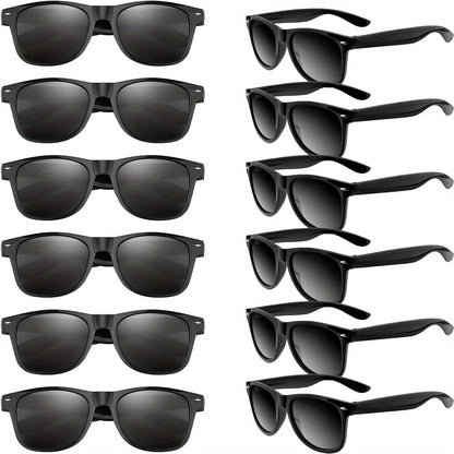 Lot de 12 lunettes de soleil néon colorées, verres incassables anti-UV400 pour adultes, idéales pour anniversaires, fêtes à la plage ou à la piscine, cadeaux d'invités.