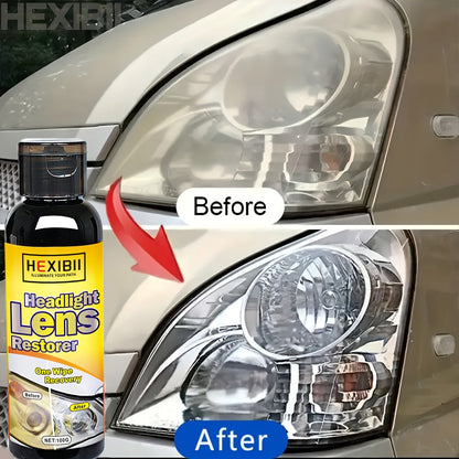 Liquide de restauration de phares de voiture 100 ml – Agent de revêtement par placage cristallin pour l'oxydation, le jaunissement, les rayures et le ternissement – Solution de remise à neuf et d'amélioration des phares – Velora