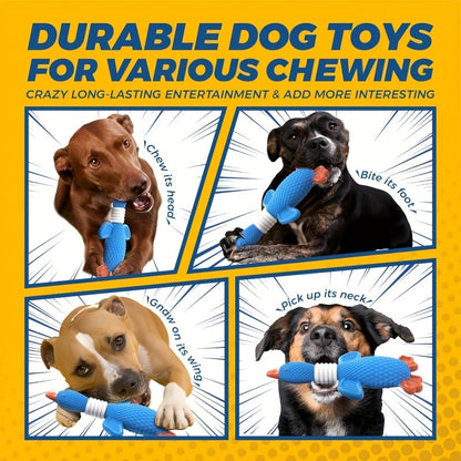 Jouet à mâcher indestructible en nylon en forme d'oie pour chiens destructeurs – Jouet robuste amélioré pour grands et moyens chiens, idéal pour la dentition et le nettoyage des dents, design oie et poisson-clown